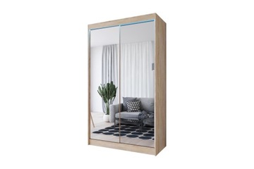 Szafa przesuwna 110cm lustro Lacobel Wzory Kolory