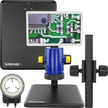 CYFROWY SERWISOWY MIKROSKOP DLA ELEKTORNIKA MECHANIC MC10B-B5 +MONITOR 11,6