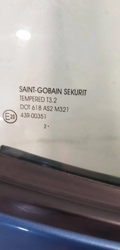 KIA VENGA 09-15R SKLO (OKNO) PRAVÝ ZADNÍ 43R-00351