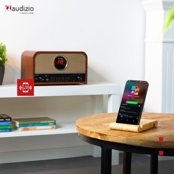 Домашний радиоприемник RETRO DAB+/FM с проигрывателем компакт-дисков BT