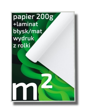 PLAKAT PLAKATY m2 ROLKA PAPIER 200G Z LAMINATEM