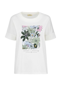 OCHNIK T-shirt damski z kwiatowym printem TSHDT-0122-12 L