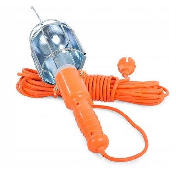 Lampa PROSTA ORANGE warsztat garaż z kablem 10m 230V + hak