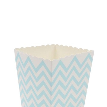 10 szt. Mini pudełka na popcorn Uchwyty jednorazowej zastawy stołowej Sanck Blue Wave