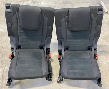FOTELE VW TOURAN 5TA TRZECI RZĄD ALCANTARA 15r.