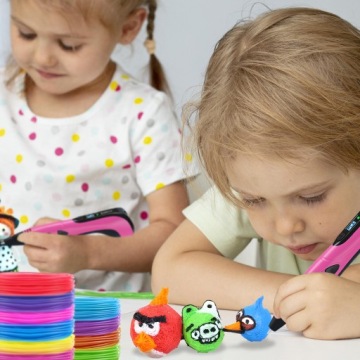 Набор 3D-ручек для детского принтера, стержни розовые, 2024 г. + стержни 200 м