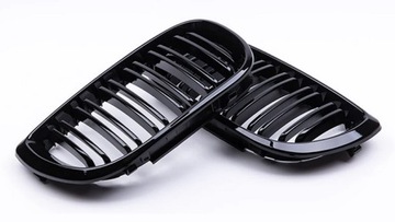Nerki grill Czarny połysk DLA BMW E46 SEDAN TOURING LIFT 2001-2006