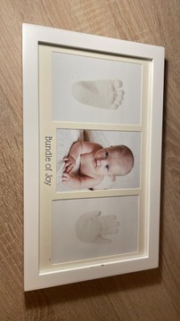 РАМКА ДЛЯ ФОТОГРАФИИ BABYART ДЕТСКИЕ ОТПЕЧАТКИ РУКОВ И СЛЕДОВ НОГ ДУО КРАСКА