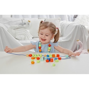 ДЕРЕВЯННЫЕ БУСИНЫ ДЛЯ НАЗВАНИЯ, 96 ЭЛЕМЕНТОВ