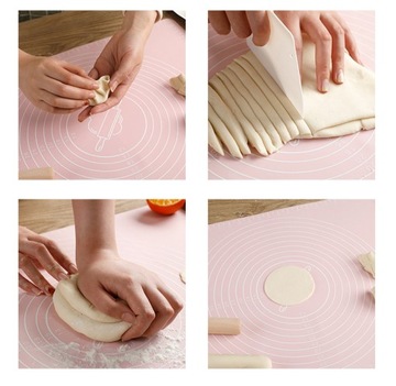 Большой силиконовый кухонный коврик для выпечки, мерная подставка для выпечки, приготовления пищи