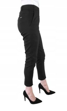 Spodnie garniturowe eleganckie sigma czarne 7/8 cygaretki .54