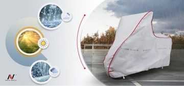 Pokrowiec na Motocykl L 220x125 Wodoodporny Plandeka Motor UV Practic PAS