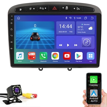 RADIO GPS BT ANDROID PEUGEOT 308 408 SIM 6GB 128GB