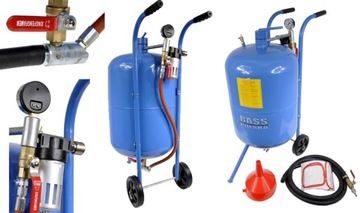 Piaskarka syfonowa mobilna 80l maska +12 dysz Bass