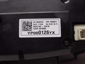 RADIO NAWIGACJA OPEL CROSSLAND 2017r YP000126YX