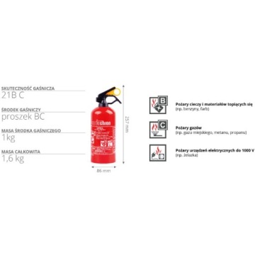ОГНИОХРОН ГП-1 ВС ПОРОШКОВЫЙ ОГНЕТУШИТЕЛЬ без подвески