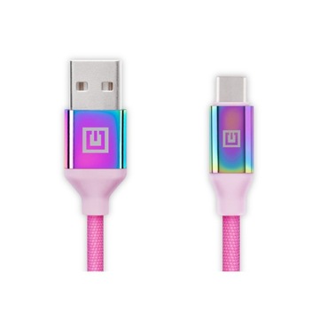 Кабель REAL-EL Premium USB A — USB Type C Rainbow