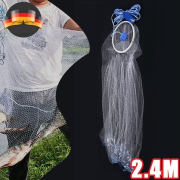 Ручная рыболовная сеть длиной 2,4 м.