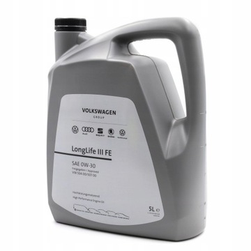Olej Volkswagen OE LongLife III FE 5 l 0W-30 ZASTĘPUJE = 5W-30 ORYGINAŁ