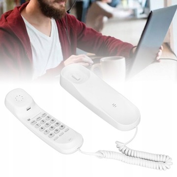 TELEFON PRZEWODOWY STACJONARNY WISZĄCY BIAŁY