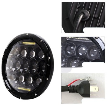 КОМПЛЕКТ ФАР МОТОЦИКЛ ПЕРЕДНИЙ ФОНАРЬ LED 7IN