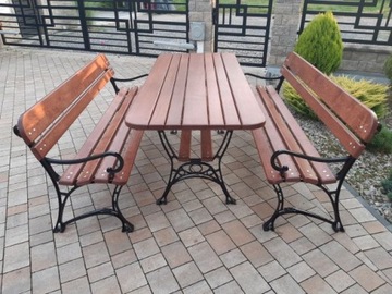 MEBLE OGRODOWE STÓŁ I ŁAWKI 180 CM MEBLE TARAS ALTANA OGRÓD PRODUCENT