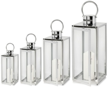 LATARNIE LAMPIONY ŚWIECZNIKI OGRODOWE KOMPLET 4szt