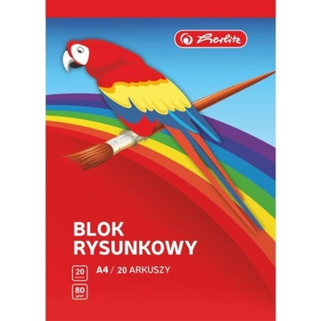 Blok rysunkowy A4 Herlitz biały HIT