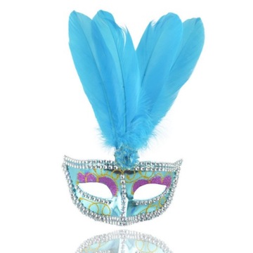 Маска для глаз (венецианская) перья ВЕНЕЦИЯ Фотобудка Курица Карнавал