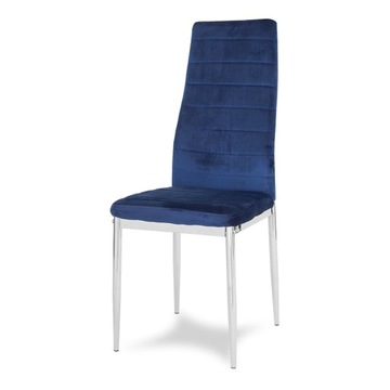 Krzesło welurowe velvet NOGI CHROMOWANE 704V