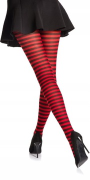Колготки в полоску, №3, красные