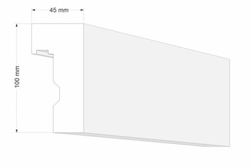 Listwa karniszowa MASKOWNICA 10cm LK1H cena 1 mb