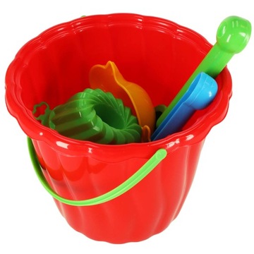 WIADERKO DO PIASKU MŁYNEK ŁOPATKA GRABKI FOREMKI