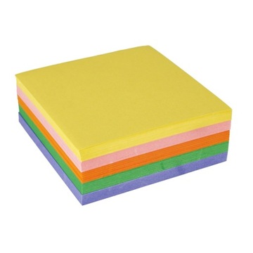 KOSTKA KLEJONA kolorowa BIUROWA 90 x 90 mm STARPAK Wkład do KUBIKA klejony