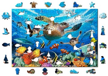 Puzzle Drewniane 500 +5 elementów Ocean