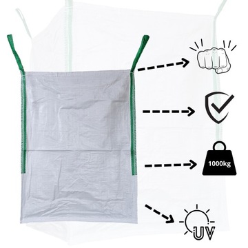 БИГ БЭГ 90х90х120 см Для мусора, мусора 1000 кг