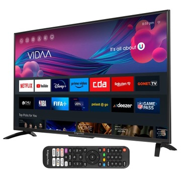 Telewizor 40' Kruger&Matz FHD Smart TV VIDAA WiFi DVB-T2/S2 + KABEL HDMI