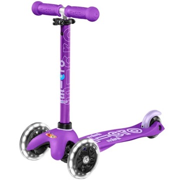 Hulajnoga Mini Micro Deluxe LED Purple koła LED