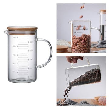 Прозрачный мерный кувшин для горячих и холодных напитков 500мл