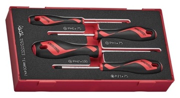 ZESTAW WKRĘTAKÓW PŁASKICH 4SZT TEAMD04N TENG TOOLS