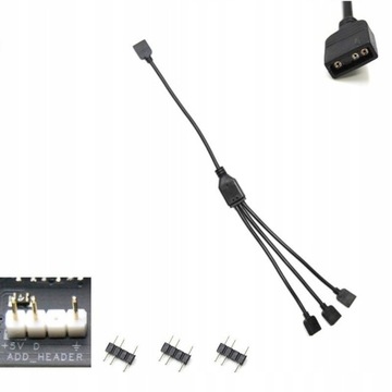 Rozdzielacz 3pin aRGB rozgałęźnik hub 3x3pin LED
