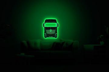 Obraz Drewniany MERCEDES CIĘŻARÓWKA LED Dekoracja Ścienna Obraz 3D