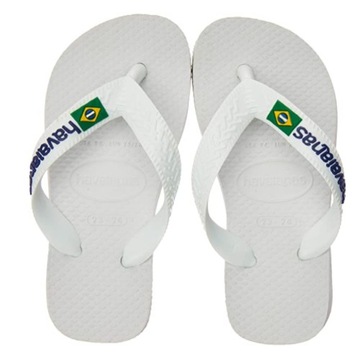 HAVAIANAS KLAPKI JAPONKI DZIECIĘCE ROZ 25/26 BIAŁE