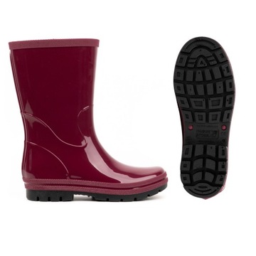 Женские бордовые резиновые сапоги для садового участка LIGHT POLISH RUBBER BOOTS ROMA 37