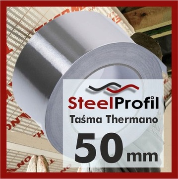 Taśma ALUMINIOWA do łączenia płyt PIR 50mm 50 mb