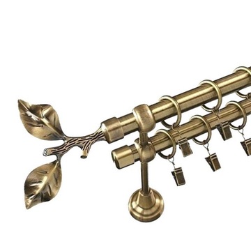 Karnisz 540 cm bardzo długi ZŁOTY antyk 19+19 mm