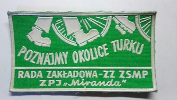 Naszywka Poznajemy okolice Turku Rada Zakładowa ZZ ZSMP ZPJ MIRANDA Turek