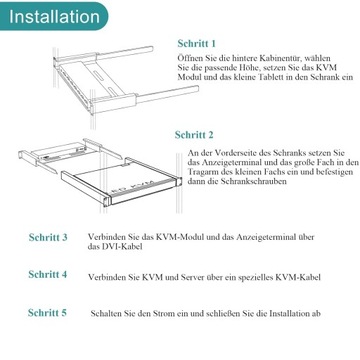 MT-VIKI 17-дюймовый ЖК-монитор KVM-переключатель для монтажа в стойку 8 портов KVM VGA Ż875