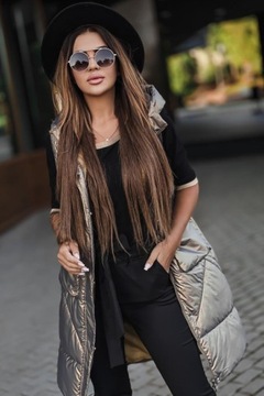 Длинный стеганый жилет XL 42