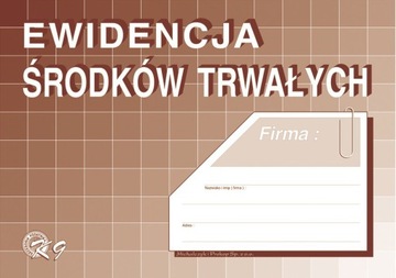 DRUK EWIDENCJA ŚRODKÓW TRWAŁYCH K-9 A4